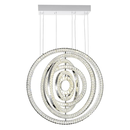 Cwi Lighting Celina LED Chandelier With Chrome Finish 1046P37-6-601